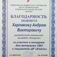 Новогоднем концерте для ветеранов СВО и пациентов ЦР 