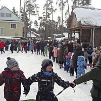 Празднование широкой масленицы в селе Тимирязевское